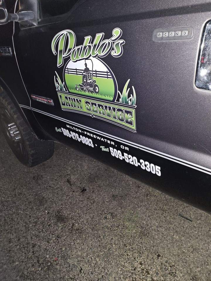 Pablo's Lawn Service truck